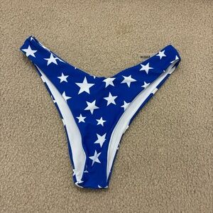SHEIN Blue and White Star Bikini Bottom